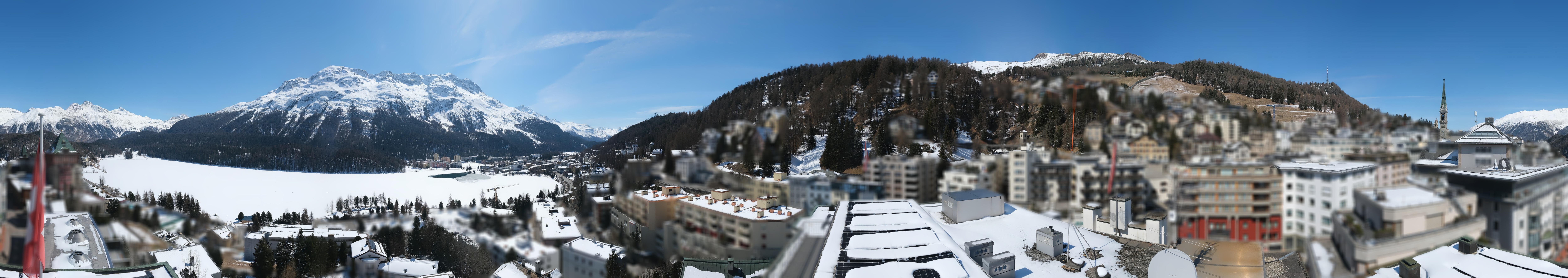 Archiv Foto Webcam St. Moritz Dorf II Ausblick Hotel Schweizerhof Richtung St. Moritz Bad