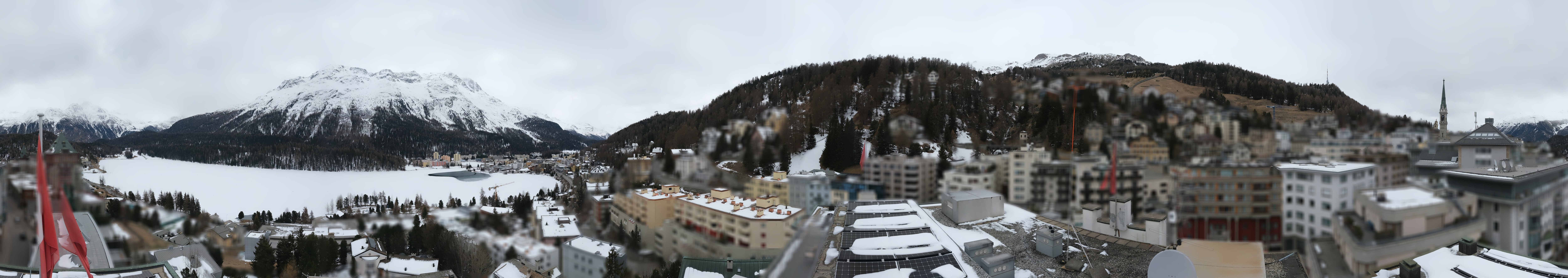 Archived image Webcam St. Moritz village II View from Hotel Schweizerhof towards St. Moritz Bad