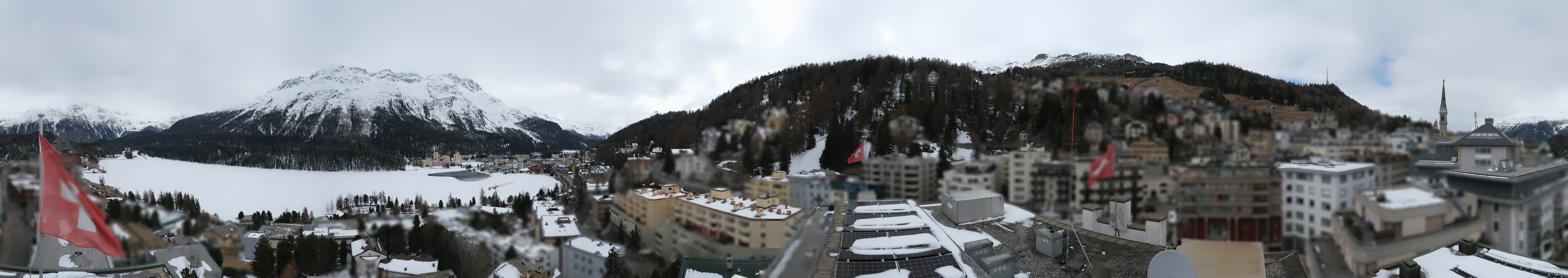 Archiv Foto Webcam St. Moritz Dorf II Ausblick Hotel Schweizerhof Richtung St. Moritz Bad