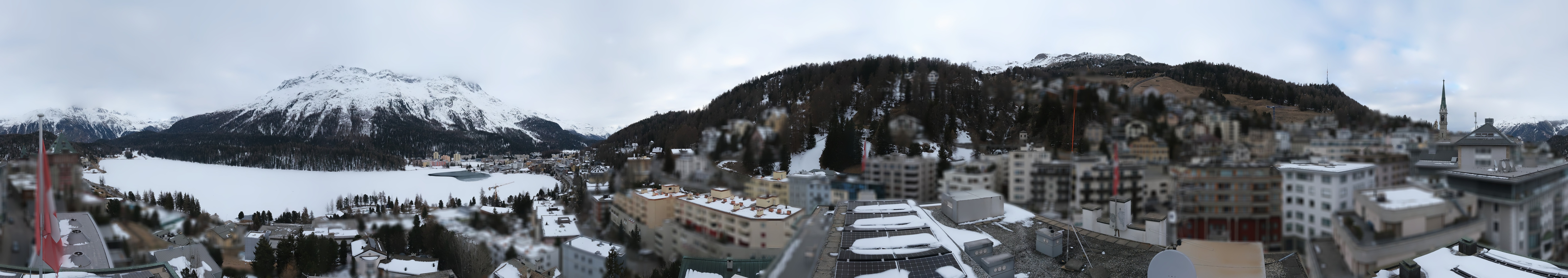 Archiv Foto Webcam St. Moritz Dorf II Ausblick Hotel Schweizerhof Richtung St. Moritz Bad