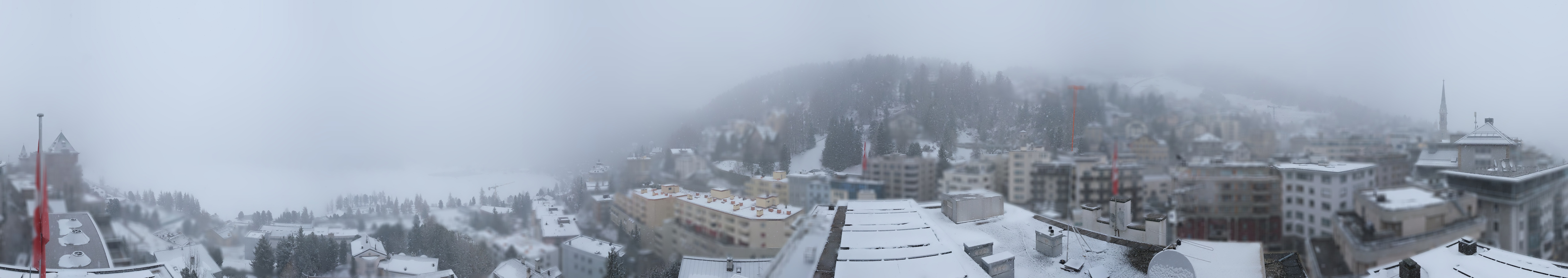 Archiv Foto Webcam St. Moritz Dorf II Ausblick Hotel Schweizerhof Richtung St. Moritz Bad
