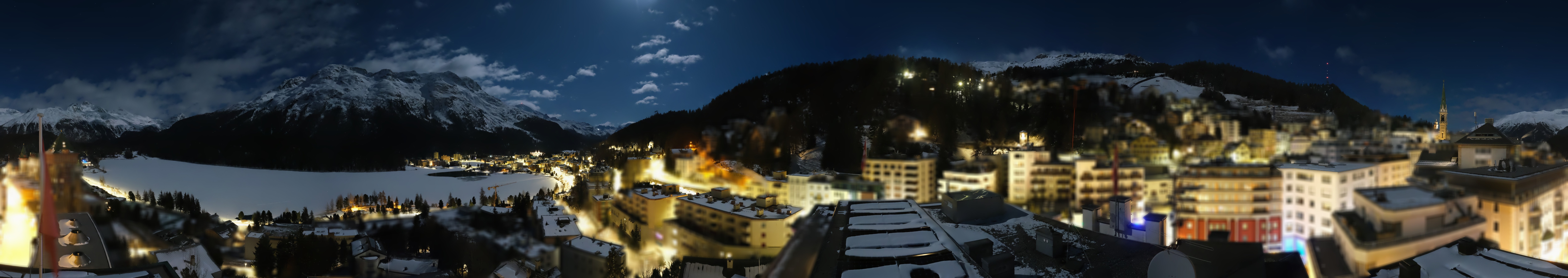Archived image Webcam St. Moritz village II View from Hotel Schweizerhof towards St. Moritz Bad