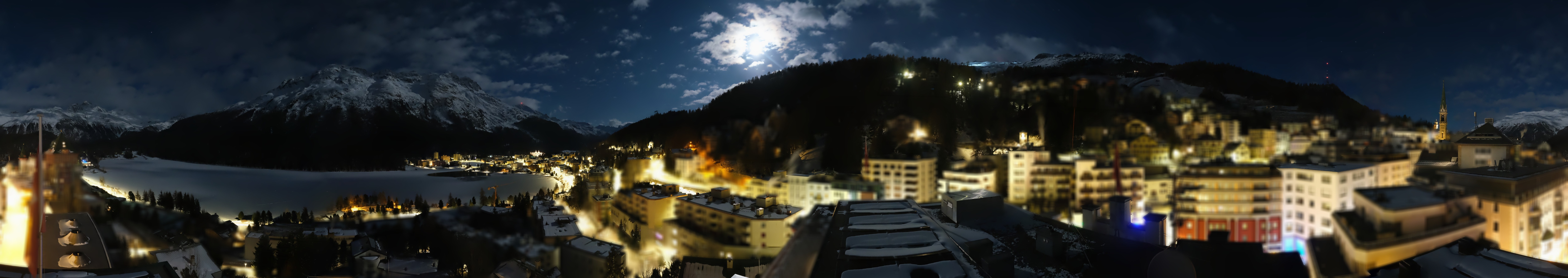 Archived image Webcam St. Moritz village II View from Hotel Schweizerhof towards St. Moritz Bad