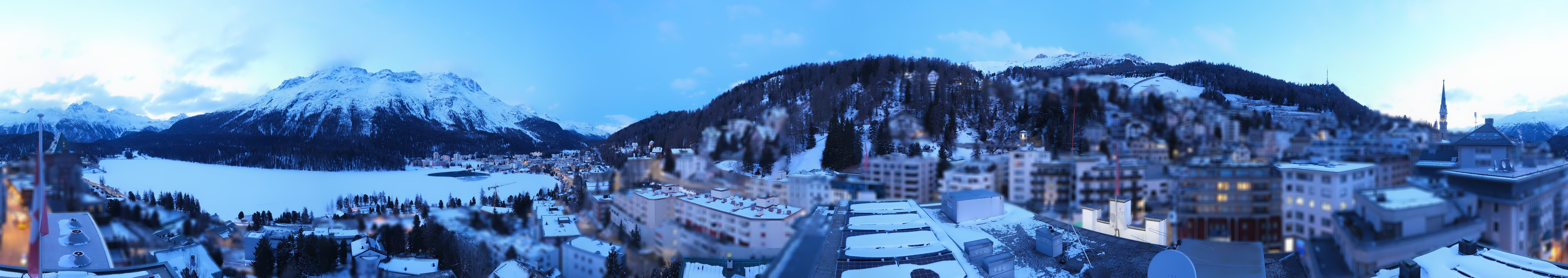 Archived image Webcam St. Moritz village II View from Hotel Schweizerhof towards St. Moritz Bad