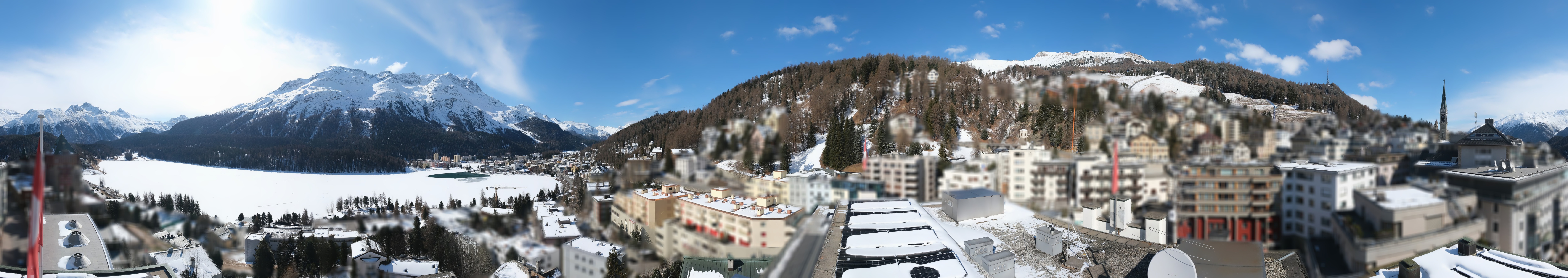 Archived image Webcam St. Moritz village II View from Hotel Schweizerhof towards St. Moritz Bad