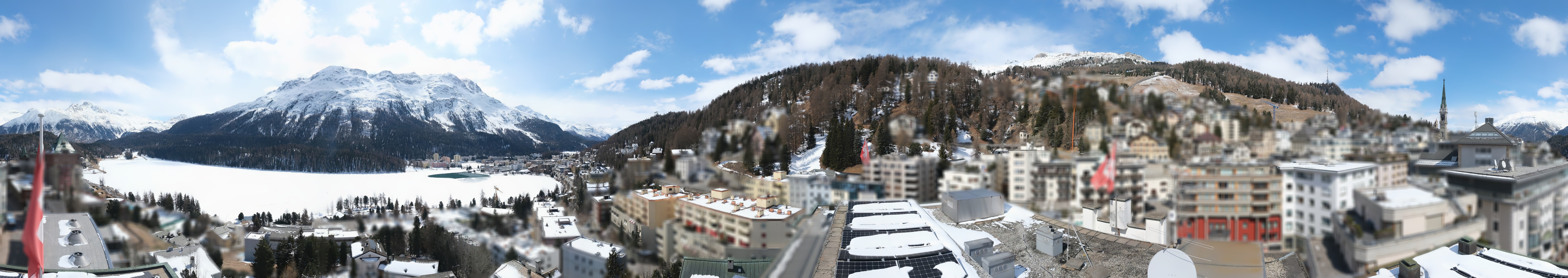Archived image Webcam St. Moritz village II View from Hotel Schweizerhof towards St. Moritz Bad
