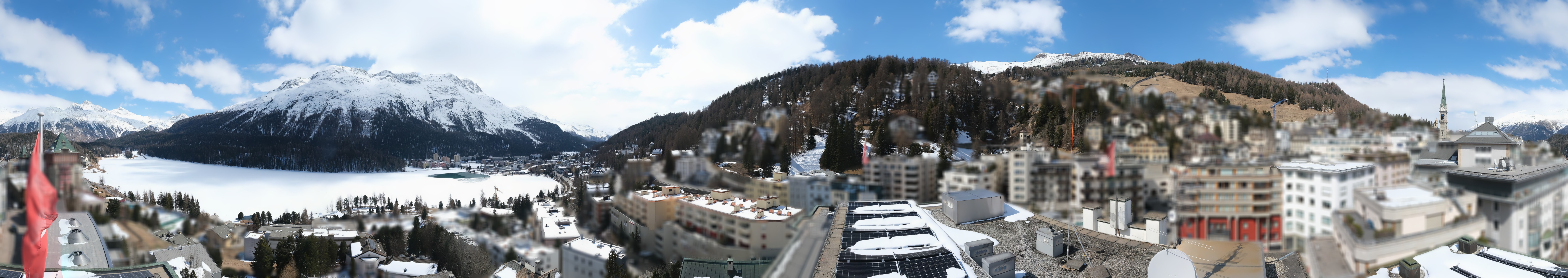 Archived image Webcam St. Moritz village II View from Hotel Schweizerhof towards St. Moritz Bad