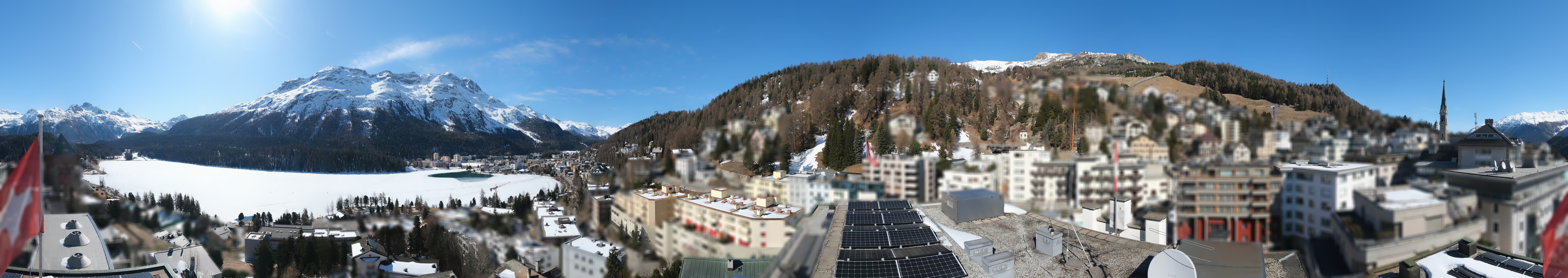 Archiv Foto Webcam St. Moritz Dorf II Ausblick Hotel Schweizerhof Richtung St. Moritz Bad