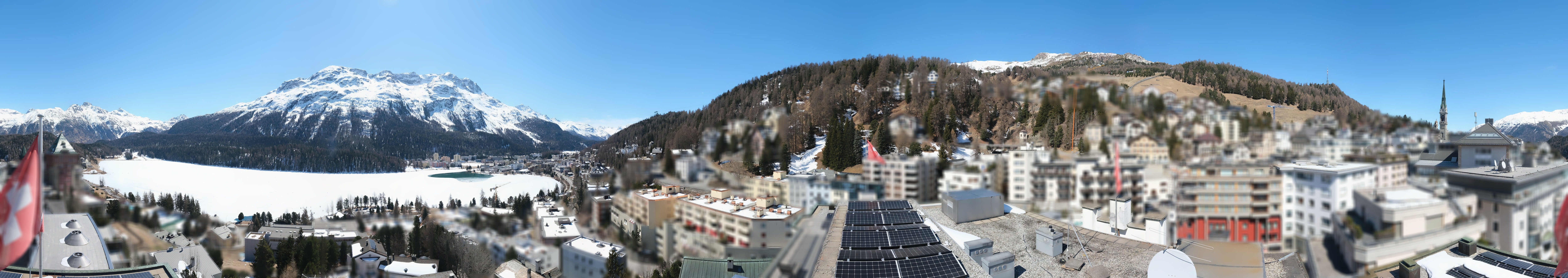 Archiv Foto Webcam St. Moritz Dorf II Ausblick Hotel Schweizerhof Richtung St. Moritz Bad
