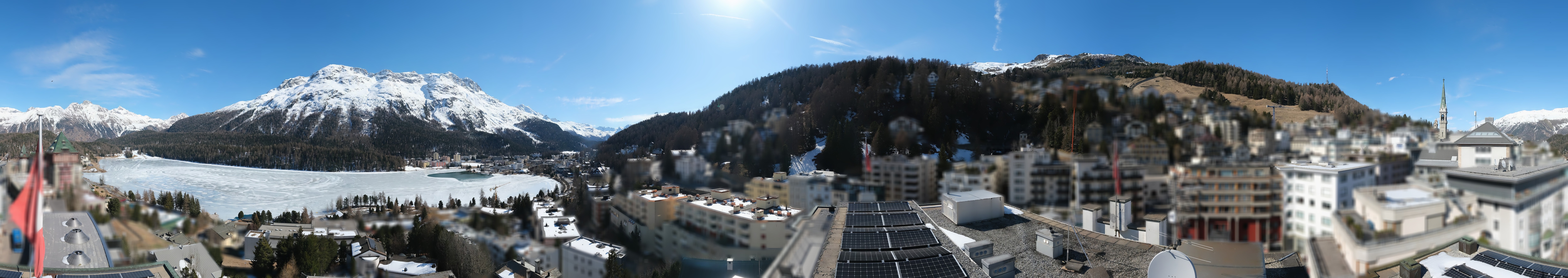 Archiv Foto Webcam St. Moritz Dorf II Ausblick Hotel Schweizerhof Richtung St. Moritz Bad