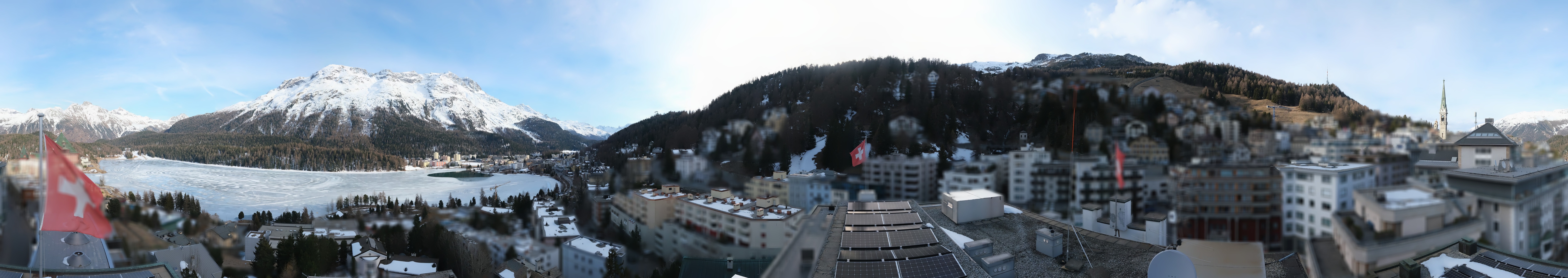 Archiv Foto Webcam St. Moritz Dorf II Ausblick Hotel Schweizerhof Richtung St. Moritz Bad