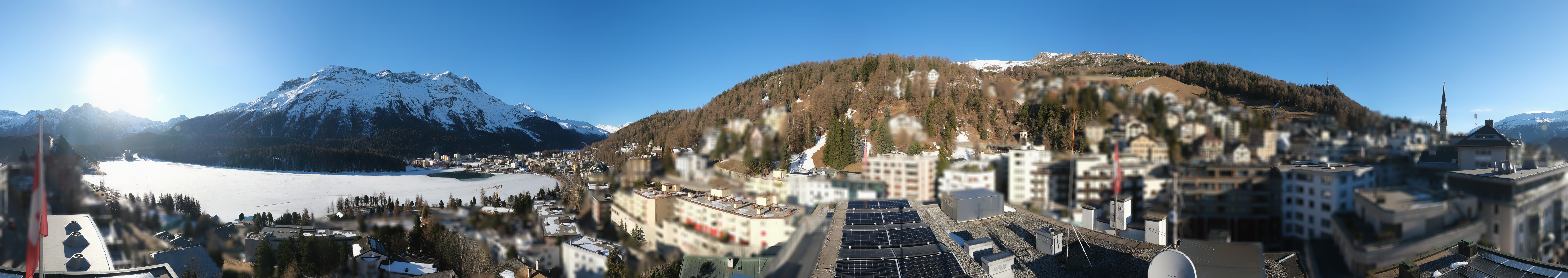 Archiv Foto Webcam St. Moritz Dorf II Ausblick Hotel Schweizerhof Richtung St. Moritz Bad