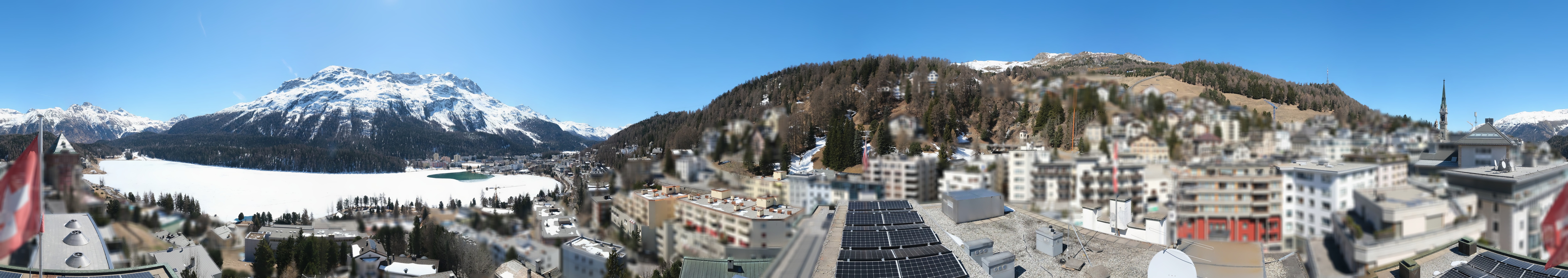 Archiv Foto Webcam St. Moritz Dorf II Ausblick Hotel Schweizerhof Richtung St. Moritz Bad