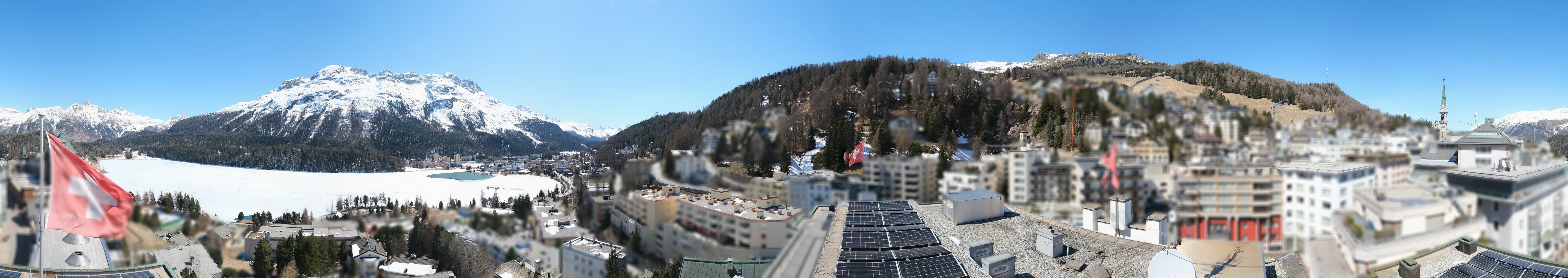 Archiv Foto Webcam St. Moritz Dorf II Ausblick Hotel Schweizerhof Richtung St. Moritz Bad