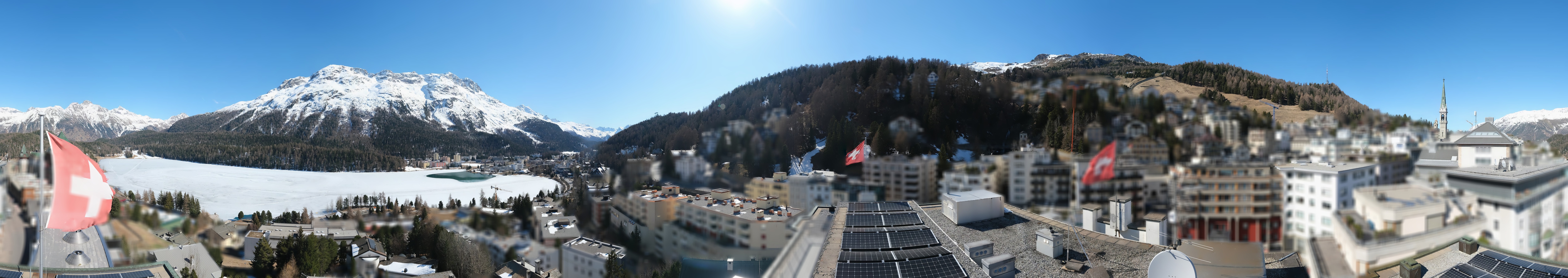 Archiv Foto Webcam St. Moritz Dorf II Ausblick Hotel Schweizerhof Richtung St. Moritz Bad