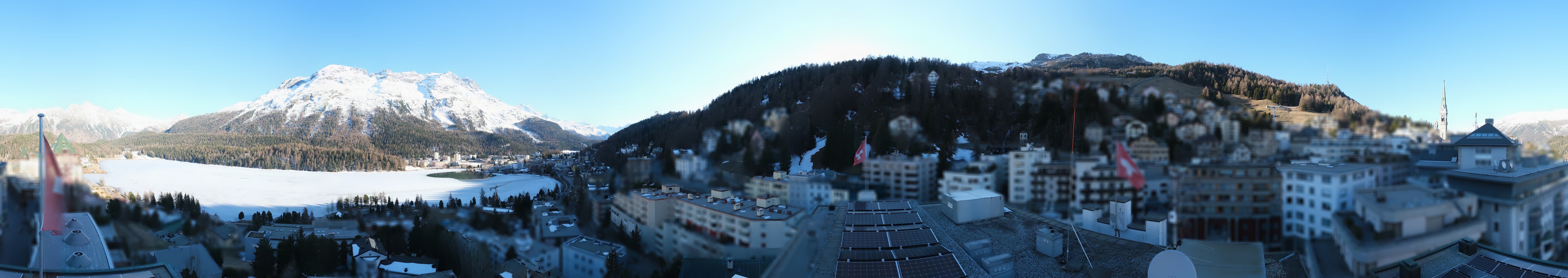 Archiv Foto Webcam St. Moritz Dorf II Ausblick Hotel Schweizerhof Richtung St. Moritz Bad