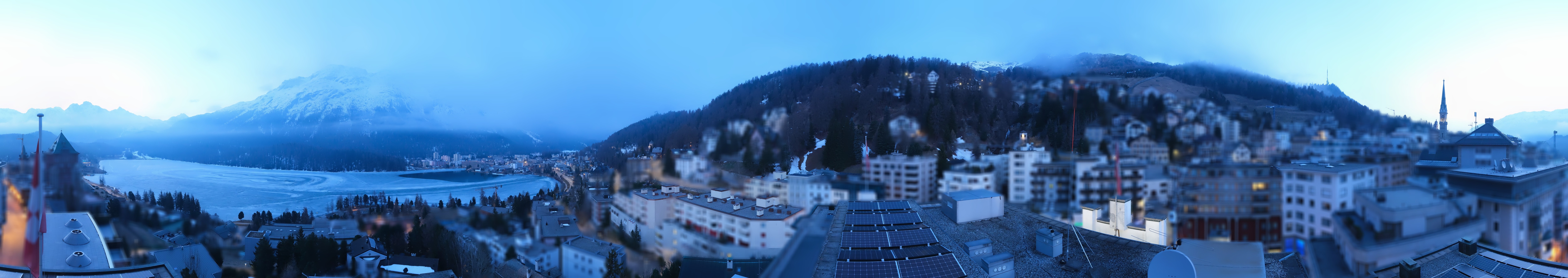 Archived image Webcam St. Moritz village II View from Hotel Schweizerhof towards St. Moritz Bad