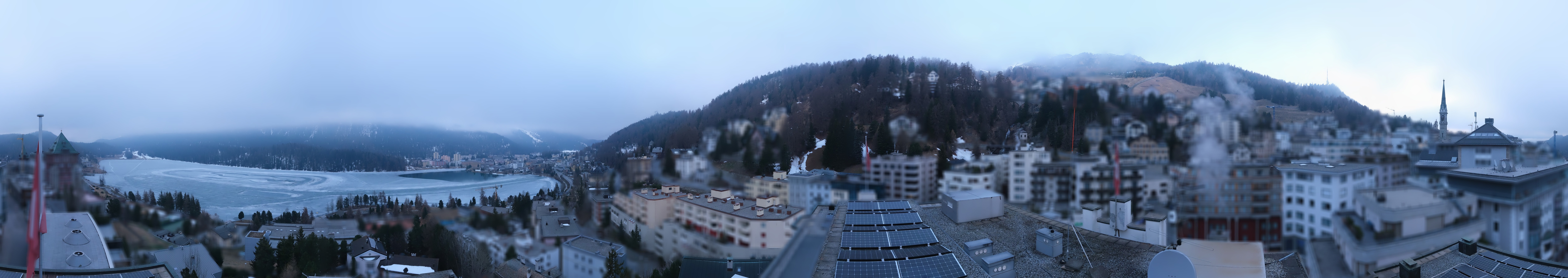 Archived image Webcam St. Moritz village II View from Hotel Schweizerhof towards St. Moritz Bad