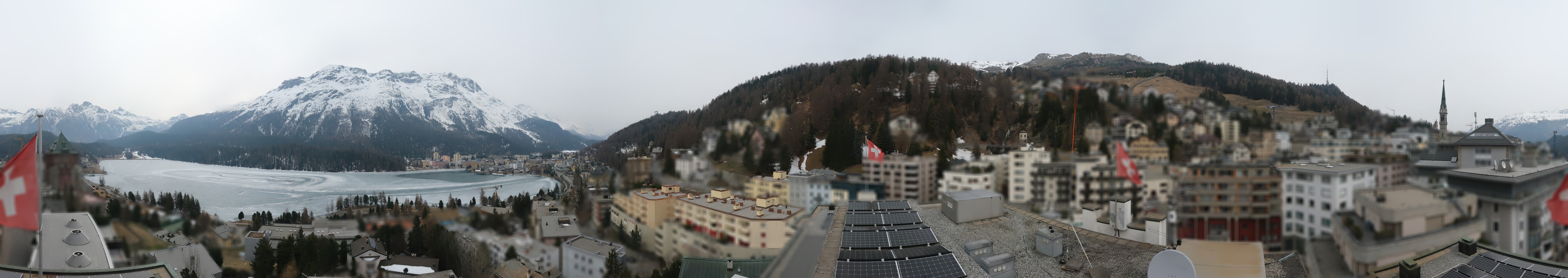 Archived image Webcam St. Moritz village II View from Hotel Schweizerhof towards St. Moritz Bad