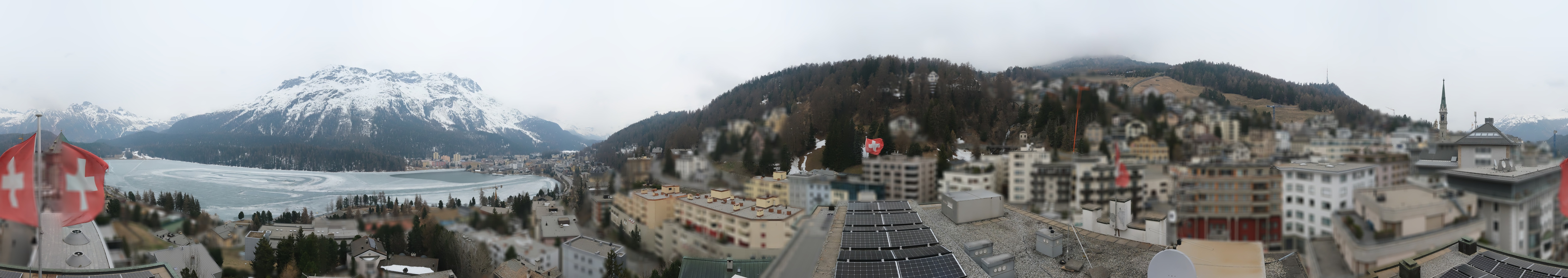 Archived image Webcam St. Moritz village II View from Hotel Schweizerhof towards St. Moritz Bad