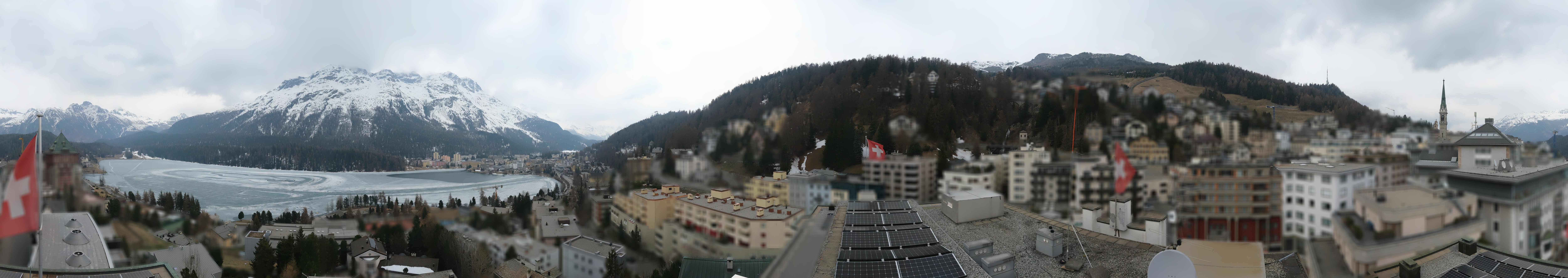 Archived image Webcam St. Moritz village II View from Hotel Schweizerhof towards St. Moritz Bad