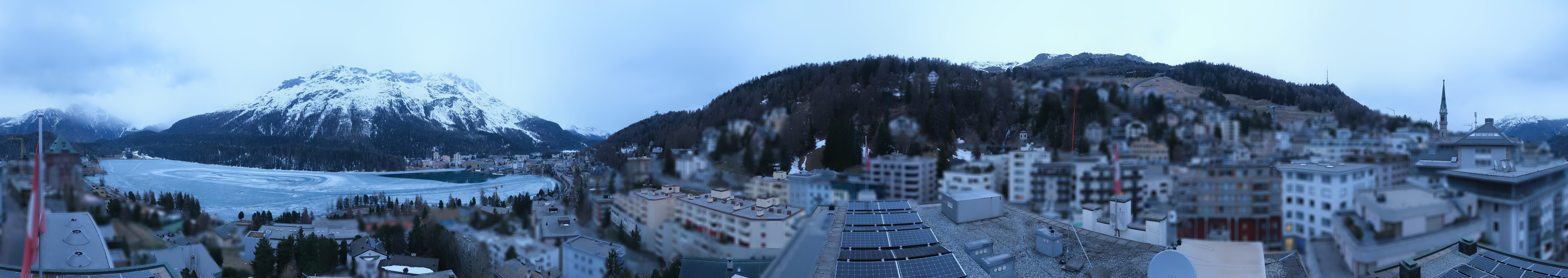 Archived image Webcam St. Moritz village II View from Hotel Schweizerhof towards St. Moritz Bad