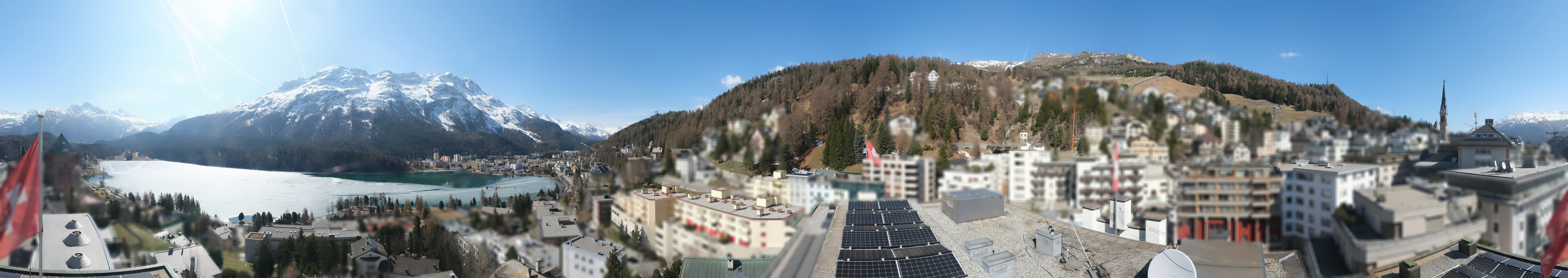 Archiv Foto Webcam St. Moritz Dorf II Ausblick Hotel Schweizerhof Richtung St. Moritz Bad