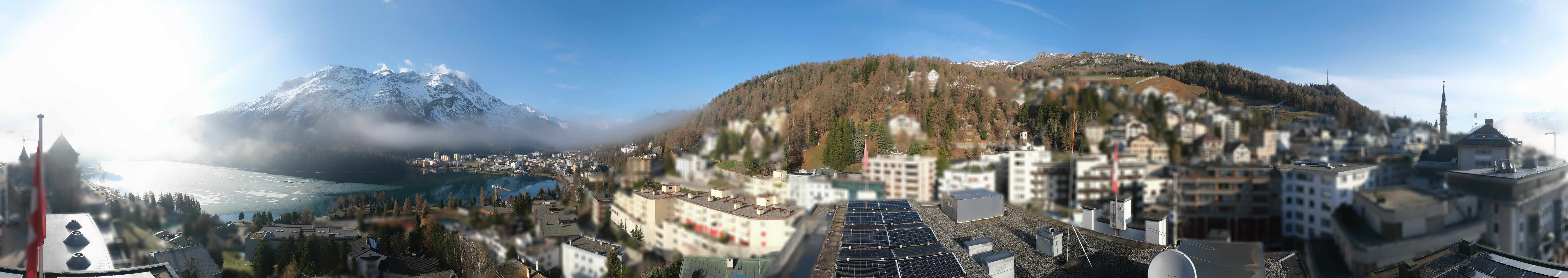 Archiv Foto Webcam St. Moritz Dorf II Ausblick Hotel Schweizerhof Richtung St. Moritz Bad