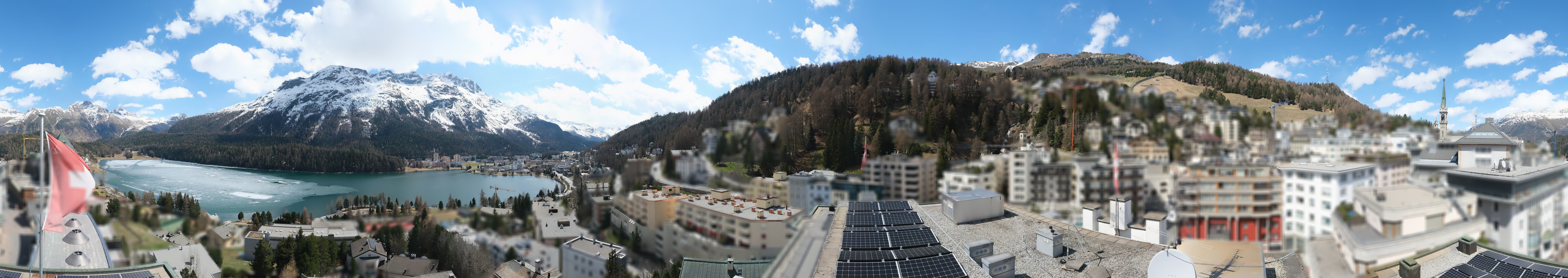 Archiv Foto Webcam St. Moritz Dorf II Ausblick Hotel Schweizerhof Richtung St. Moritz Bad