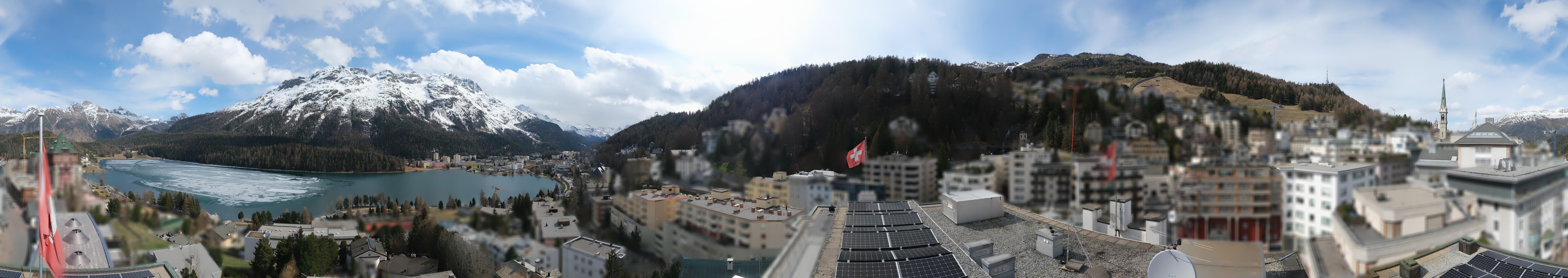 Archiv Foto Webcam St. Moritz Dorf II Ausblick Hotel Schweizerhof Richtung St. Moritz Bad