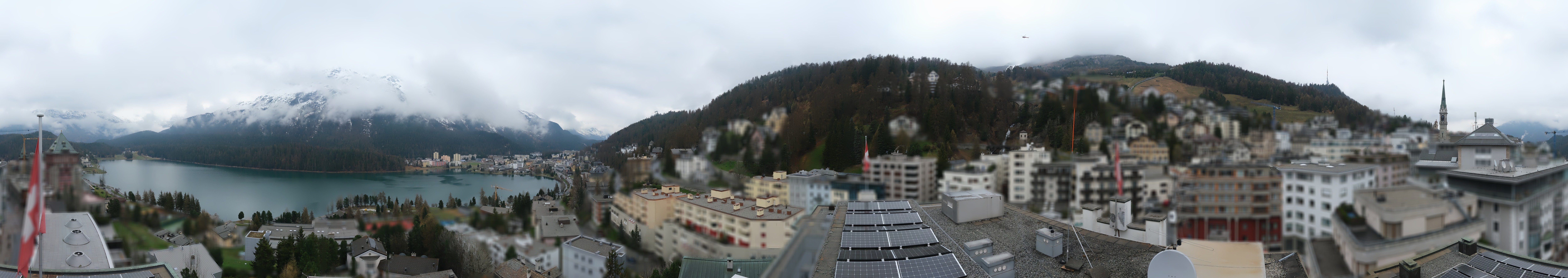 Archived image Webcam St. Moritz village II View from Hotel Schweizerhof towards St. Moritz Bad