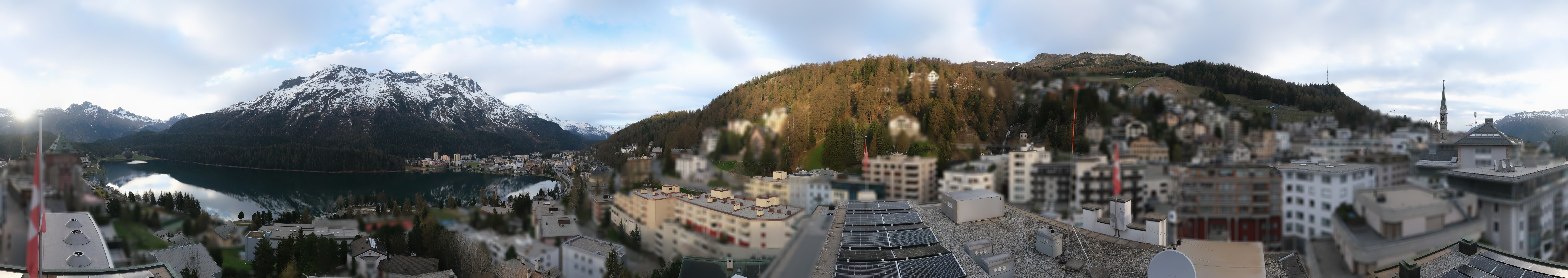 Archived image Webcam St. Moritz village II View from Hotel Schweizerhof towards St. Moritz Bad