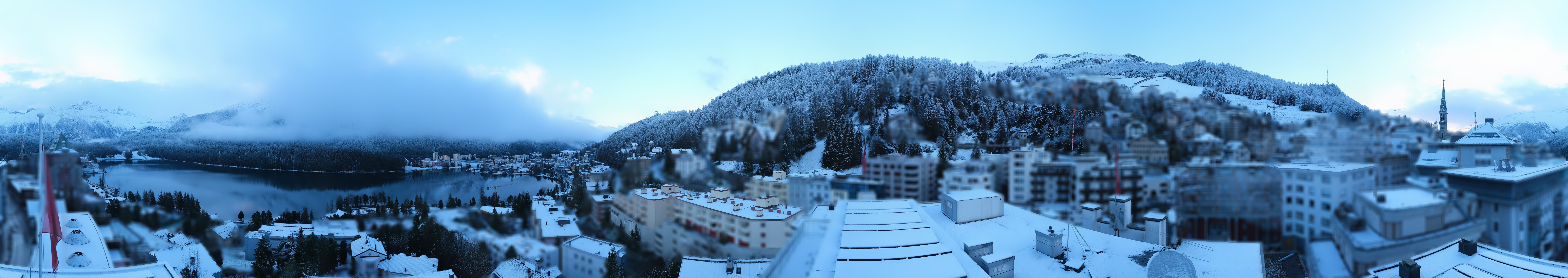 Archiv Foto Webcam St. Moritz Dorf II Ausblick Hotel Schweizerhof Richtung St. Moritz Bad