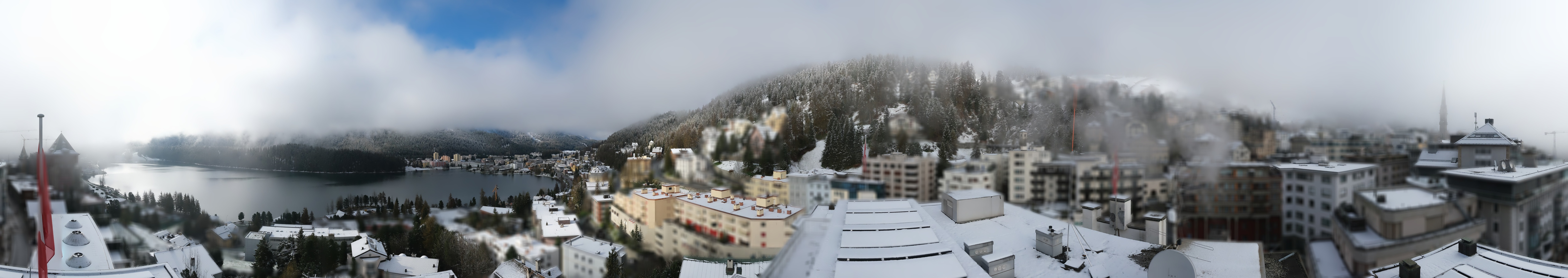 Archived image Webcam St. Moritz village II View from Hotel Schweizerhof towards St. Moritz Bad