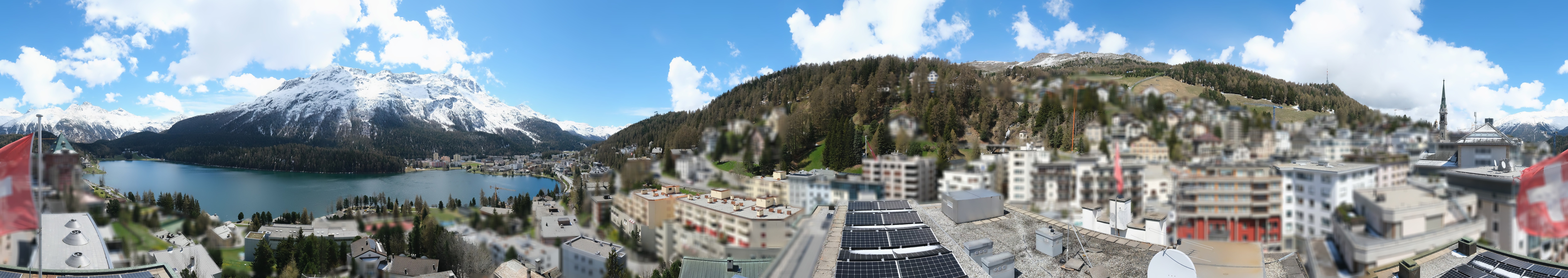 Archiv Foto Webcam St. Moritz Dorf II Ausblick Hotel Schweizerhof Richtung St. Moritz Bad
