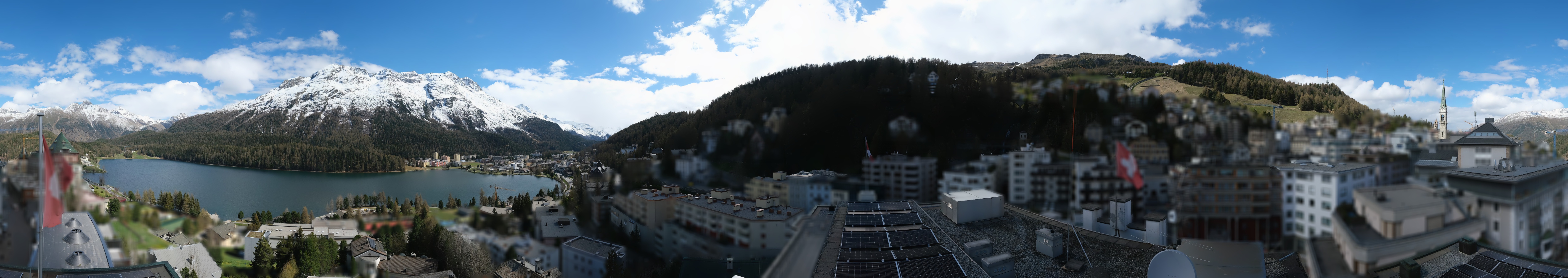 Archiv Foto Webcam St. Moritz Dorf II Ausblick Hotel Schweizerhof Richtung St. Moritz Bad
