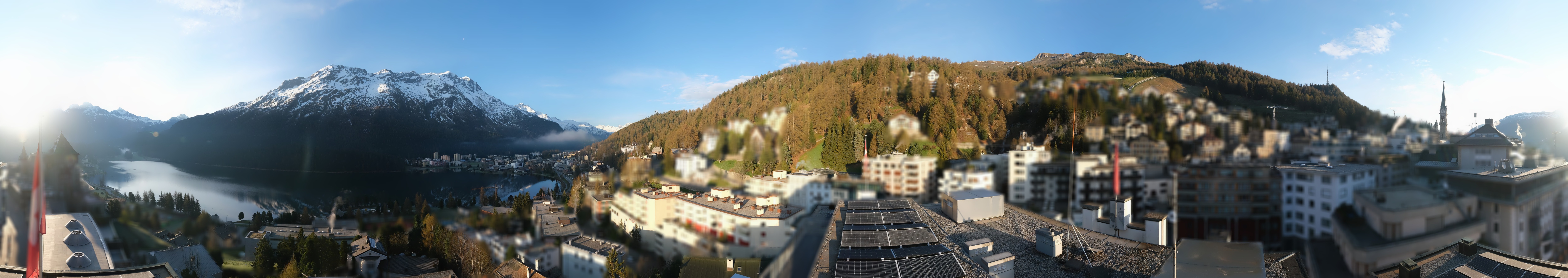 Archiv Foto Webcam St. Moritz Dorf II Ausblick Hotel Schweizerhof Richtung St. Moritz Bad
