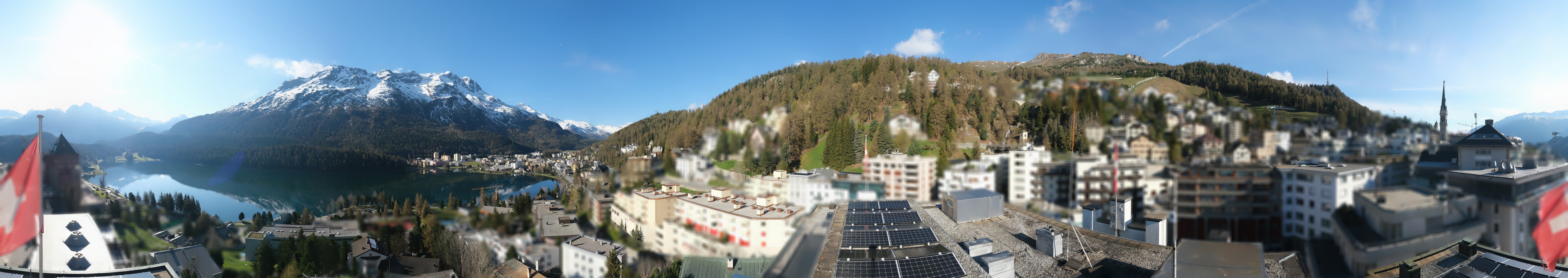 Archived image Webcam St. Moritz village II View from Hotel Schweizerhof towards St. Moritz Bad