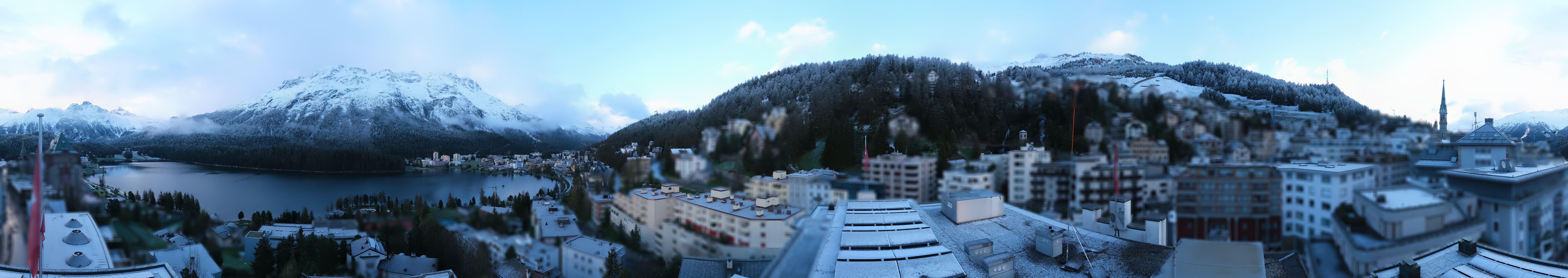 Archiv Foto Webcam St. Moritz Dorf II Ausblick Hotel Schweizerhof Richtung St. Moritz Bad