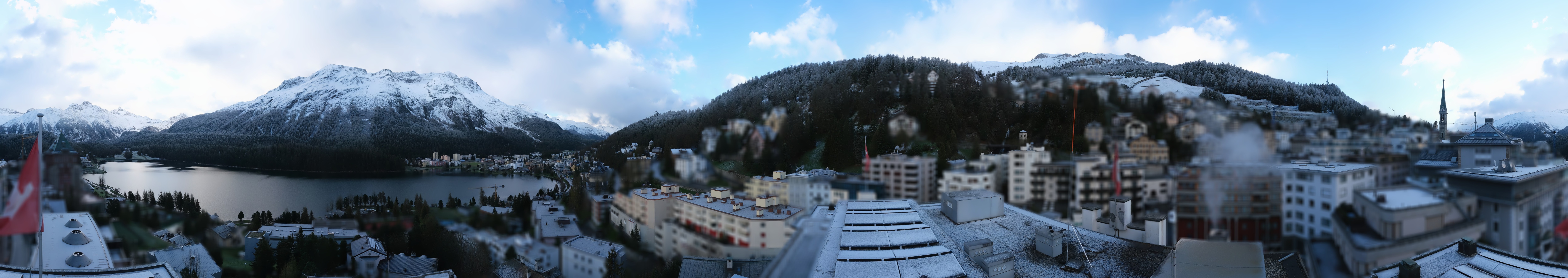 Archiv Foto Webcam St. Moritz Dorf II Ausblick Hotel Schweizerhof Richtung St. Moritz Bad