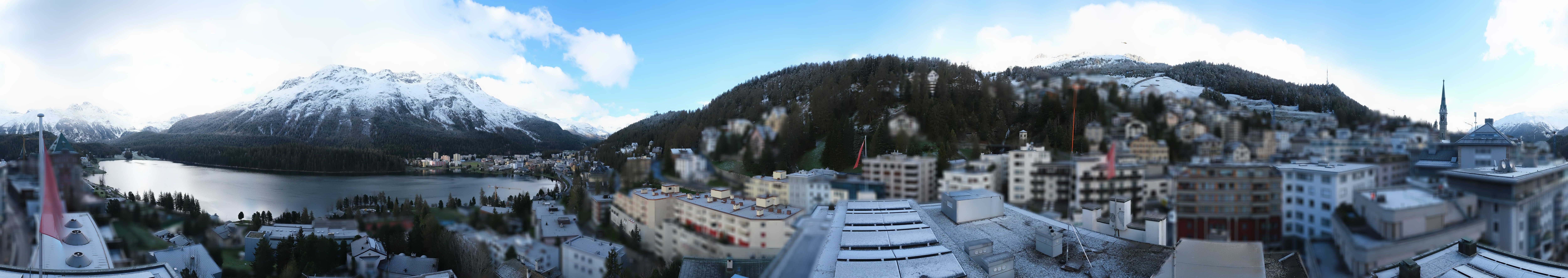 Archiv Foto Webcam St. Moritz Dorf II Ausblick Hotel Schweizerhof Richtung St. Moritz Bad
