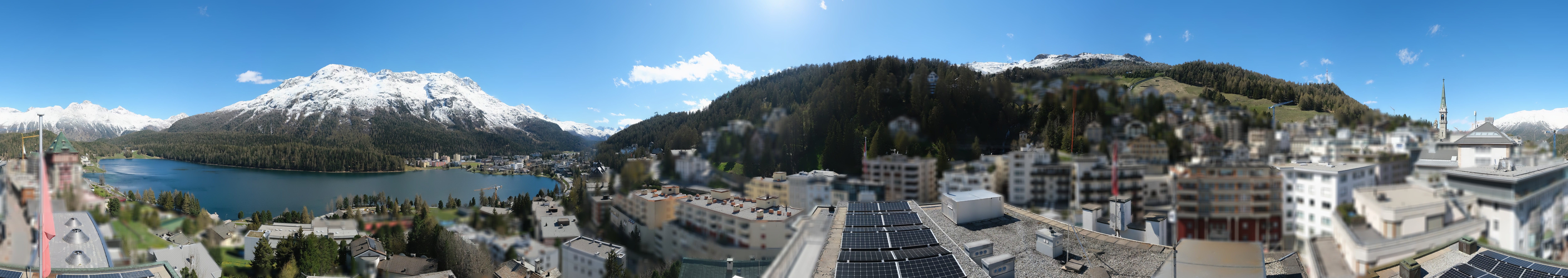 Archiv Foto Webcam St. Moritz Dorf II Ausblick Hotel Schweizerhof Richtung St. Moritz Bad