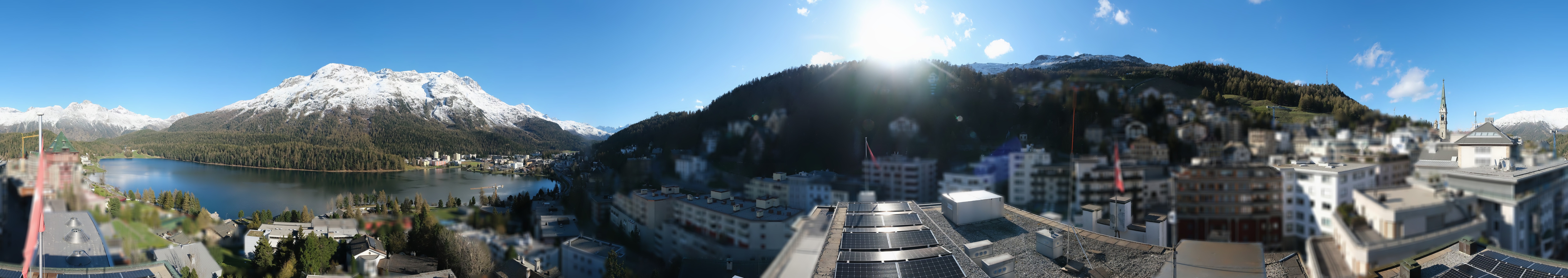 Archiv Foto Webcam St. Moritz Dorf II Ausblick Hotel Schweizerhof Richtung St. Moritz Bad