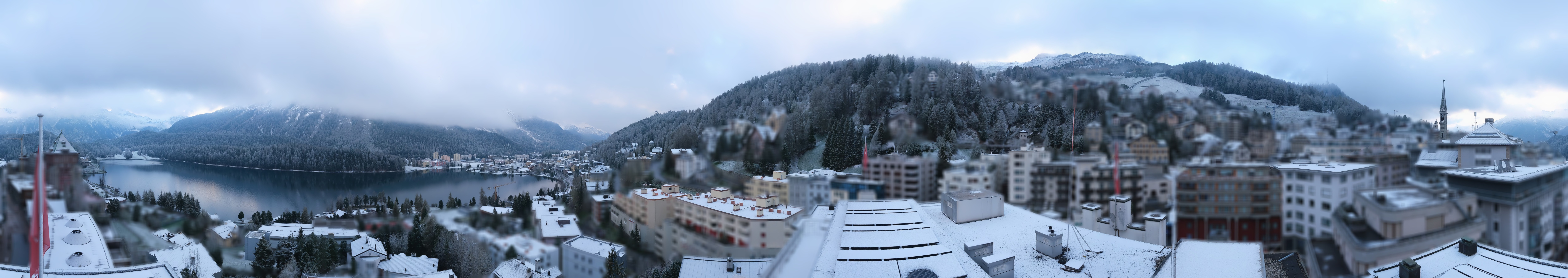 Archiv Foto Webcam St. Moritz Dorf II Ausblick Hotel Schweizerhof Richtung St. Moritz Bad