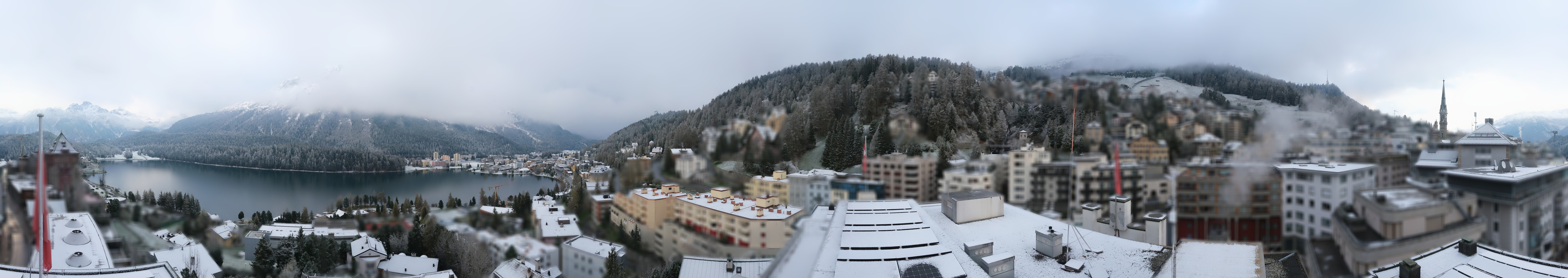 Archiv Foto Webcam St. Moritz Dorf II Ausblick Hotel Schweizerhof Richtung St. Moritz Bad