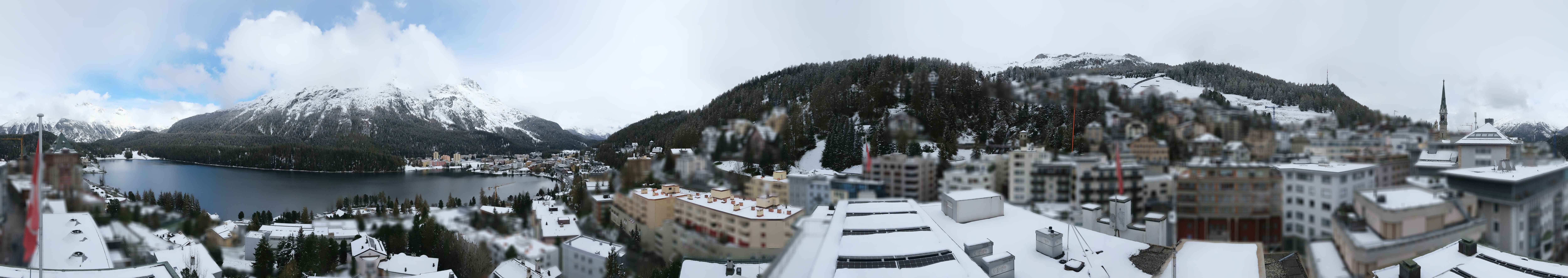 Archiv Foto Webcam St. Moritz Dorf II Ausblick Hotel Schweizerhof Richtung St. Moritz Bad