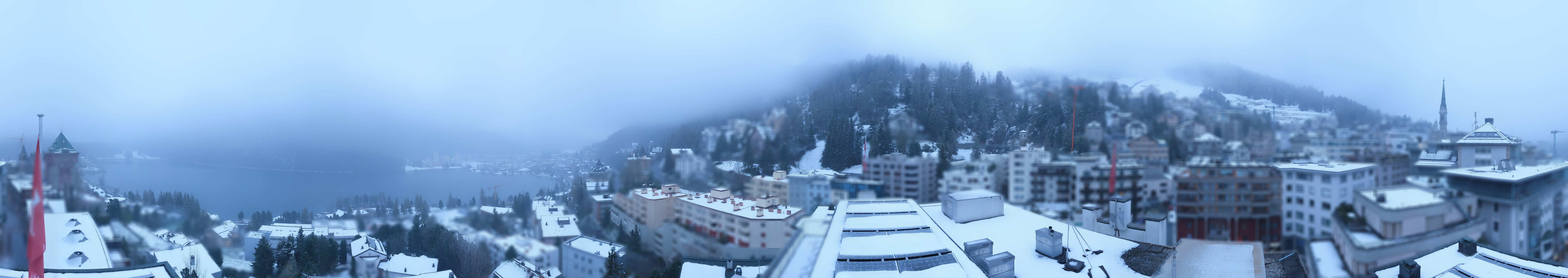Archiv Foto Webcam St. Moritz Dorf II Ausblick Hotel Schweizerhof Richtung St. Moritz Bad