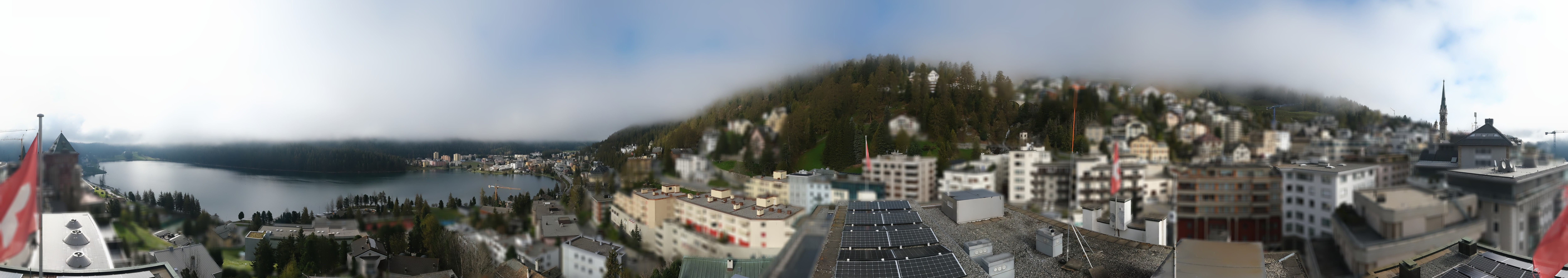 Archived image Webcam St. Moritz village II View from Hotel Schweizerhof towards St. Moritz Bad