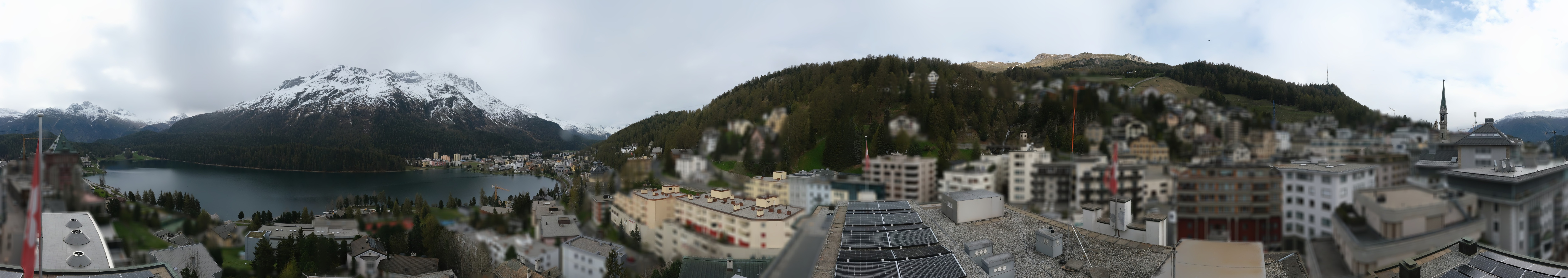 Archived image Webcam St. Moritz village II View from Hotel Schweizerhof towards St. Moritz Bad