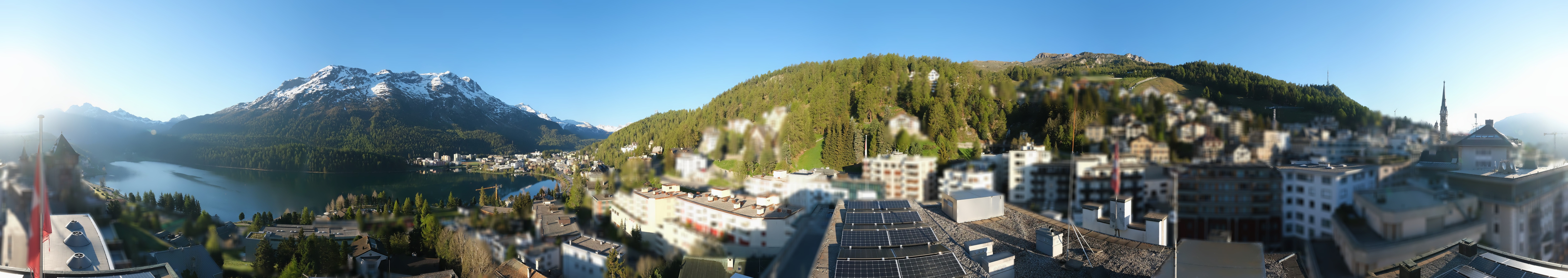Archiv Foto Webcam St. Moritz Dorf II Ausblick Hotel Schweizerhof Richtung St. Moritz Bad